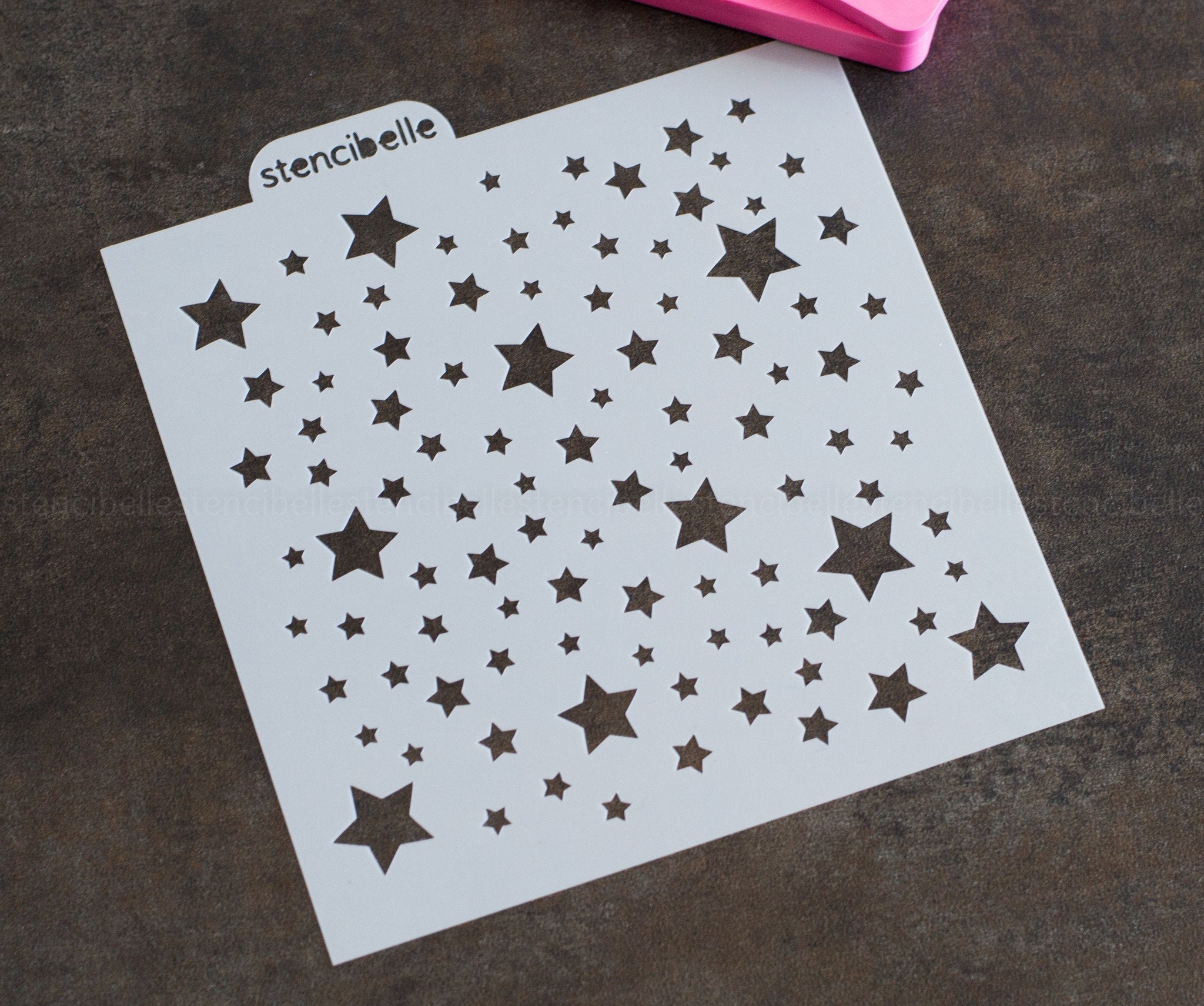 Galaxy Stars Cookie Stencil - bakeartstencils